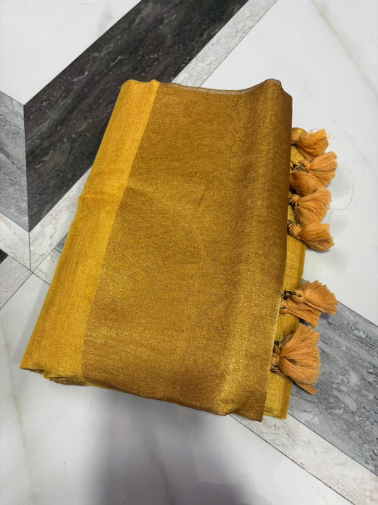 Mull cotton tissue sarees